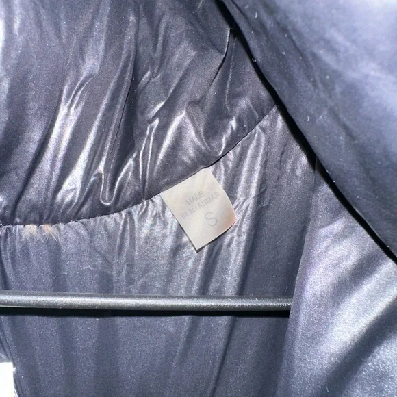 Women's Black Bomber Jacket with Faux Fur Hood - Picture 4 of 7